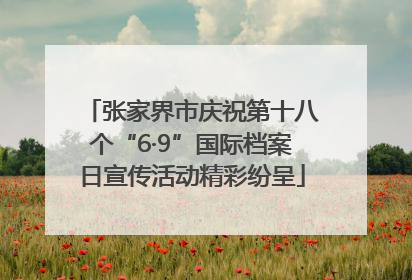 张家界市庆祝第十八个“6·9”国际档案日宣传活动精彩纷呈