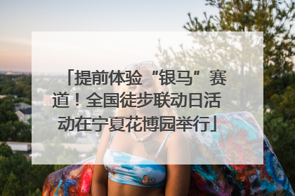 提前体验“银马”赛道！全国徒步联动日活动在宁夏花博园举行