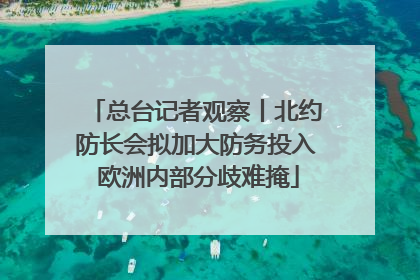 总台记者观察丨北约防长会拟加大防务投入 欧洲内部分歧难掩