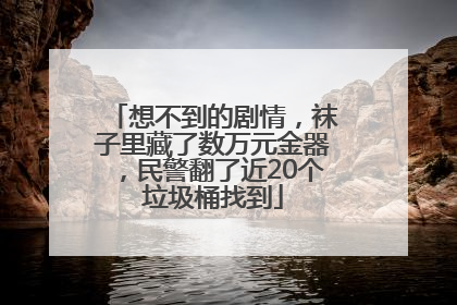 想不到的剧情，袜子里藏了数万元金器，民警翻了近20个垃圾桶找到
