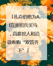 扎克伯格为AI竞赛招兵买马，高薪挖人和洽谈收购“双管齐下”