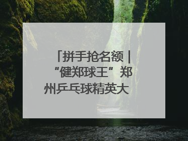 拼手抢名额｜“健郑球王”郑州乒乓球精英大奖赛报名火热