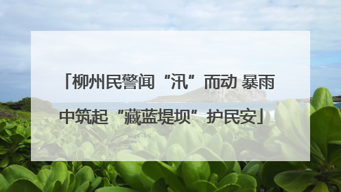 柳州民警闻“汛”而动 暴雨中筑起“藏蓝堤坝”护民安