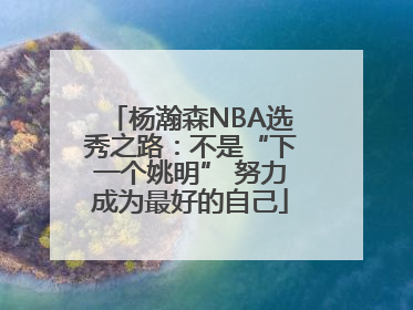 杨瀚森NBA选秀之路：不是“下一个姚明” 努力成为最好的自己