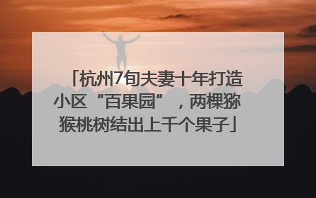 杭州7旬夫妻十年打造小区“百果园”，两棵猕猴桃树结出上千个果子