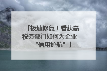 极速修复！看获嘉税务部门如何为企业“信用护航”