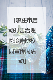 枣庄市启动打击治理跨境赌博校园宣传周活动