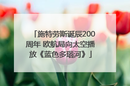 施特劳斯诞辰200周年 欧航局向太空播放《蓝色多瑙河》