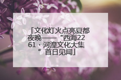 文化灯火点亮夏都夜晚——“西海2261・河湟文化大集”首日见闻