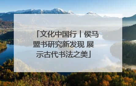 文化中国行丨侯马盟书研究新发现 展示古代书法之美