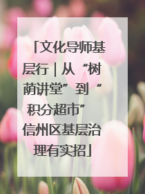 文化导师基层行｜从“树荫讲堂”到“积分超市” 信州区基层治理有实招