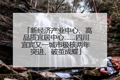 新经济产业中心、高品质宜居中心……四川宜宾又一城市极核两年突进、破茧成蝶