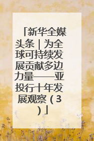 新华全媒头条｜为全球可持续发展贡献多边力量——亚投行十年发展观察（3）
