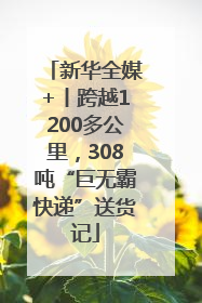 新华全媒+丨跨越1200多公里，308吨“巨无霸快递”送货记
