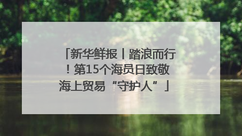 新华鲜报丨踏浪而行！第15个海员日致敬海上贸易“守护人”