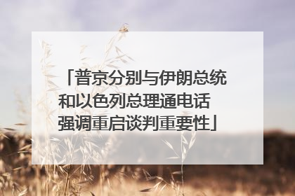 普京分别与伊朗总统和以色列总理通电话 强调重启谈判重要性