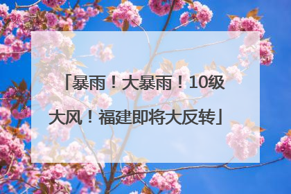 暴雨！大暴雨！10级大风！福建即将大反转