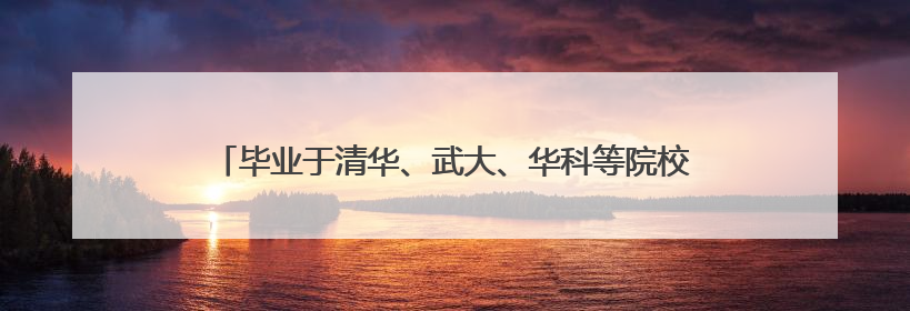 毕业于清华、武大、华科等院校，既有新生代又有中生代，光谷这支“理工男团”为何“出道”？