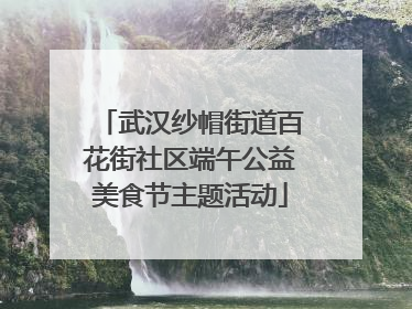武汉纱帽街道百花街社区端午公益美食节主题活动