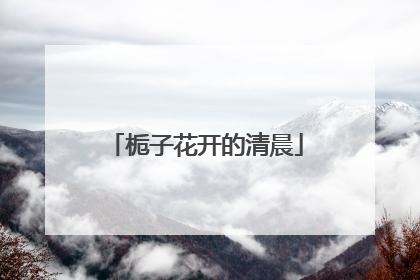 栀子花开的清晨