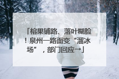 榕果铺路、落叶糊脸！泉州一路面变“溜冰场”，部门回应→