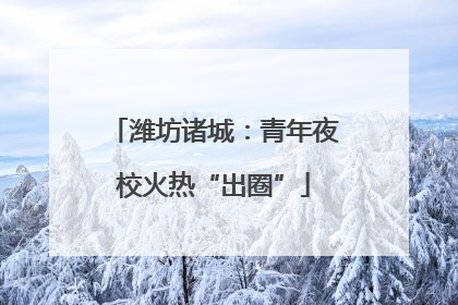 潍坊诸城：青年夜校火热“出圈”