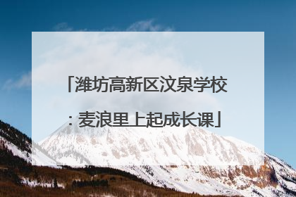 潍坊高新区汶泉学校：麦浪里上起成长课
