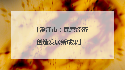 澄江市：民营经济创造发展新成果