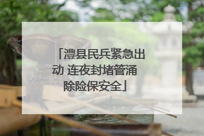 澧县民兵紧急出动 连夜封堵管涌除险保安全