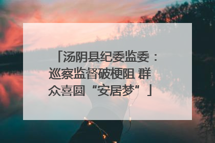 汤阴县纪委监委：巡察监督破梗阻 群众喜圆“安居梦”