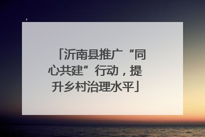 沂南县推广“同心共建”行动，提升乡村治理水平