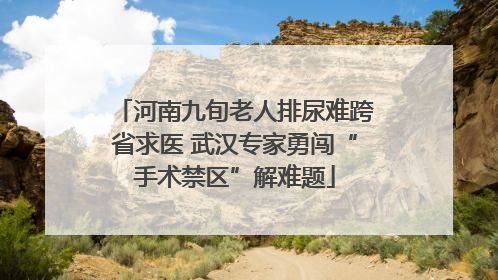 河南九旬老人排尿难跨省求医 武汉专家勇闯“手术禁区”解难题