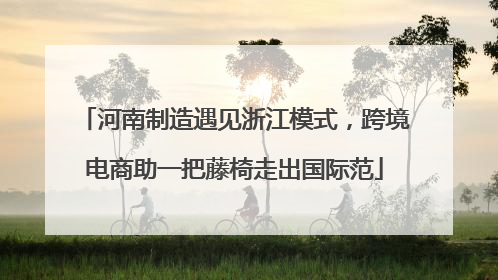 河南制造遇见浙江模式，跨境电商助一把藤椅走出国际范
