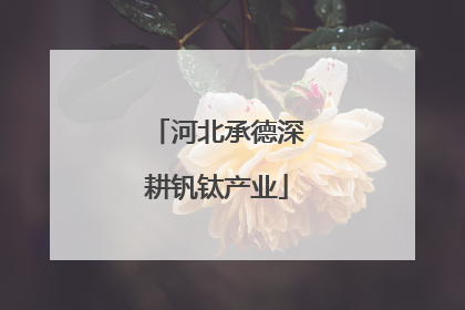 河北承德深耕钒钛产业