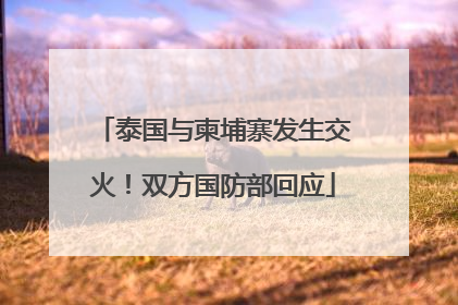 泰国与柬埔寨发生交火！双方国防部回应