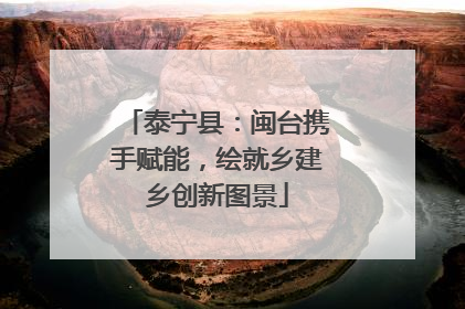 泰宁县：闽台携手赋能，绘就乡建乡创新图景