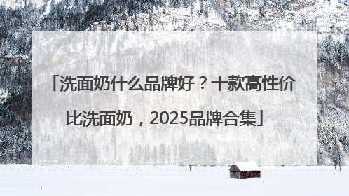 洗面奶什么品牌好？十款高性价比洗面奶，2025品牌合集