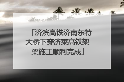 济滨高铁济南东特大桥下穿济莱高铁架梁施工顺利完成