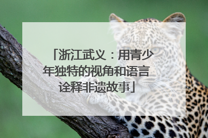 浙江武义：用青少年独特的视角和语言诠释非遗故事