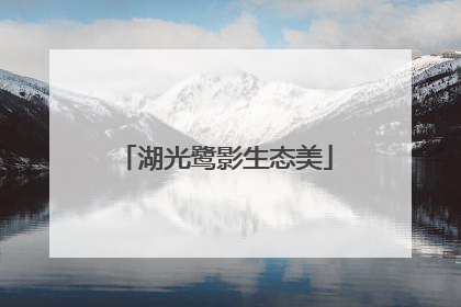湖光鹭影生态美