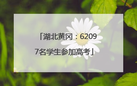 湖北黄冈：62097名学生参加高考