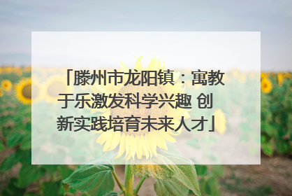 滕州市龙阳镇：寓教于乐激发科学兴趣 创新实践培育未来人才