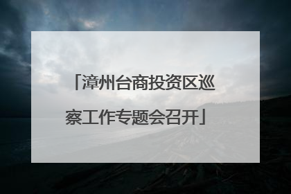 漳州台商投资区巡察工作专题会召开