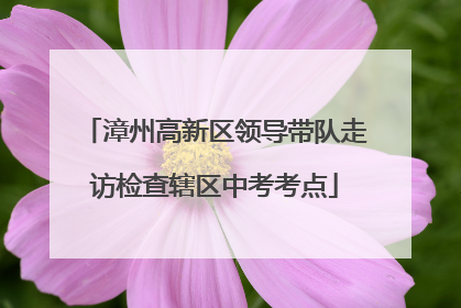 漳州高新区领导带队走访检查辖区中考考点