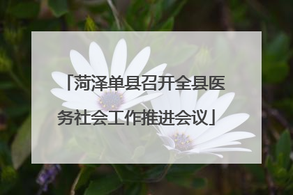 菏泽单县召开全县医务社会工作推进会议