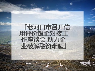 老河口市召开信用评价银企对接工作座谈会 助力企业破解融资难题
