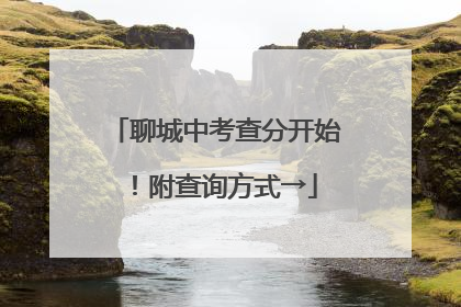 聊城中考查分开始！附查询方式→