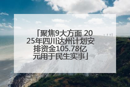 聚焦9大方面 2025年四川达州计划安排资金105.78亿元用于民生实事
