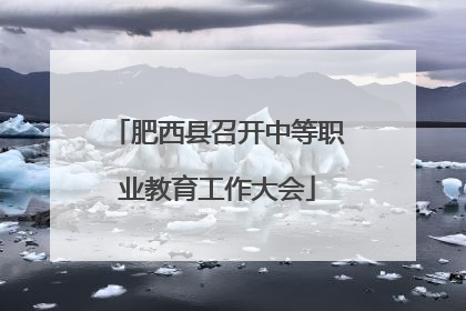 肥西县召开中等职业教育工作大会