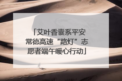 艾叶香囊系平安 常德高速“路灯”志愿者端午暖心行动
